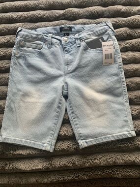 True Religion Light Blue Denim Shorts